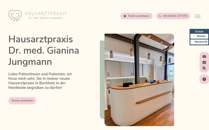 Screenshot of hausarztpraxis-jungmann.de