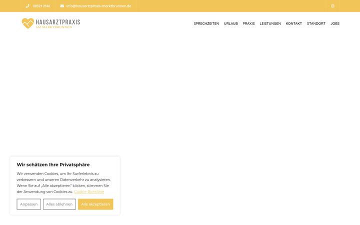 Screenshot of hausarztpraxis-marktbrunnen.de