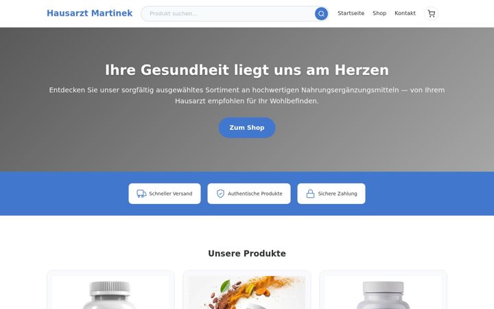 Screenshot of hausarztpraxis-martinek.de