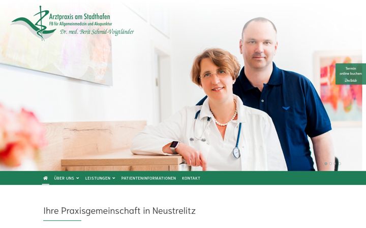 Screenshot of hausarztpraxis-neustrelitz.de