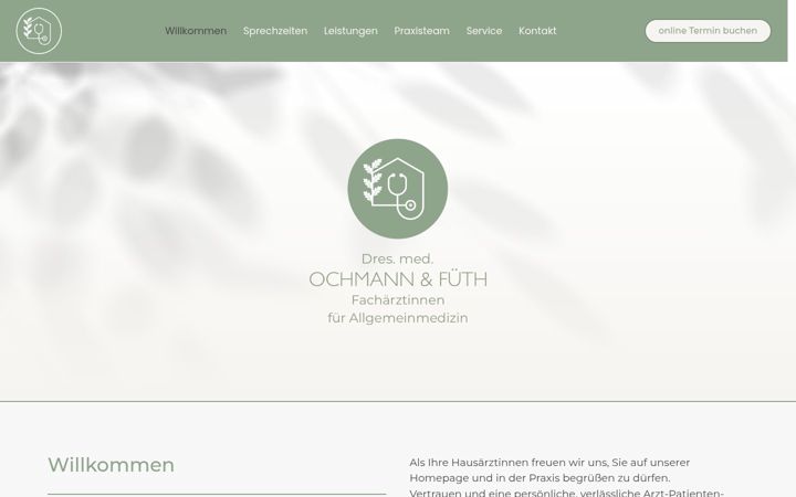 Screenshot of hausarztpraxis-ochmann-fueth.de
