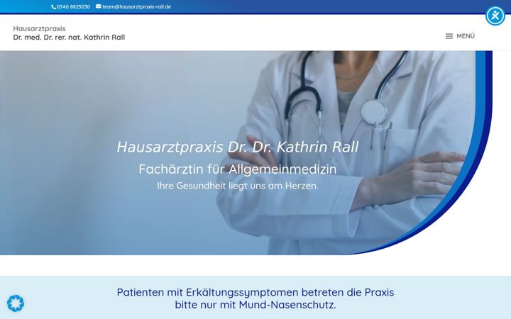 Screenshot of hausarztpraxis-rall.de