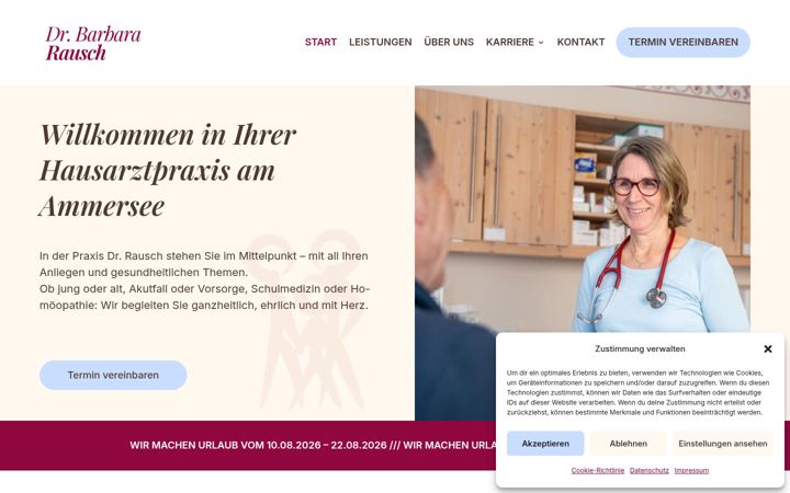 Screenshot of hausarztpraxis-rausch.de
