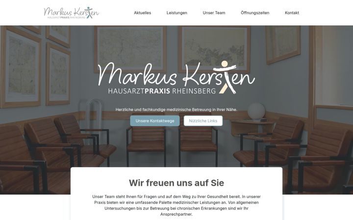 Screenshot of hausarztpraxis-rheinsberg.de