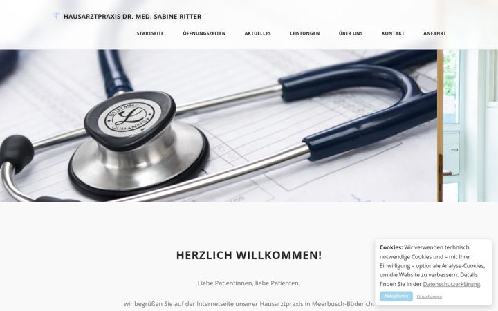 Screenshot of hausarztpraxis-ritter.de