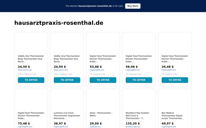 Snímek obrazovky hausarztpraxis-rosenthal.de