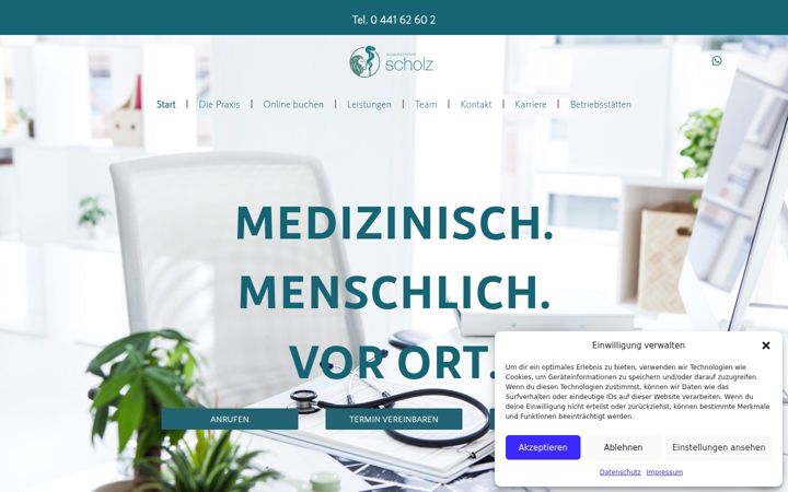 Screenshot of hausarztpraxis-scholz.de