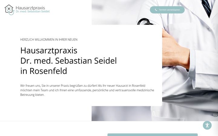 Screenshot of hausarztpraxis-seidel.de