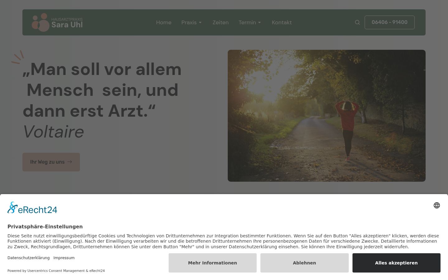 Screenshot del banner di consenso mostrato prima di qualsiasi interazione