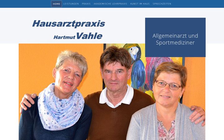 Snímek obrazovky hausarztpraxis-vahle-amberg.de