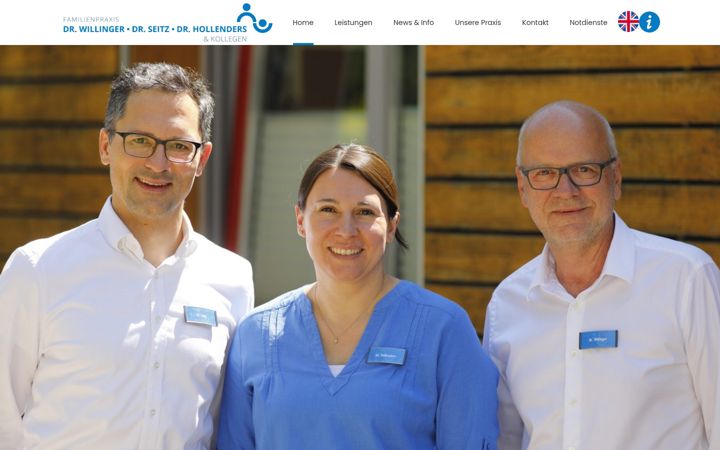 Snímek obrazovky hausarztpraxis-walldorf.de