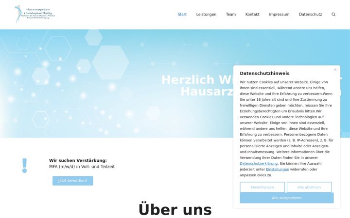 Snímek obrazovky hausarztpraxis-welden.de