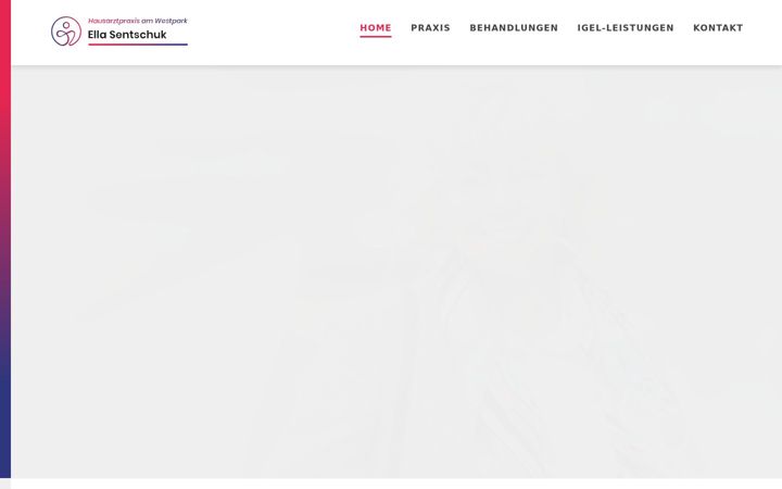 Screenshot of hausarztpraxis-westpark.de