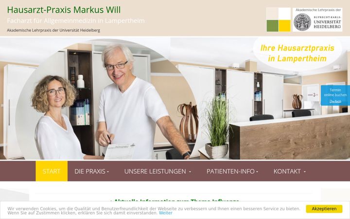Snímek obrazovky hausarztpraxis-will.de