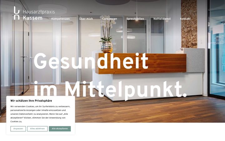 Screenshot of hausarztpraxiskassem.ch
