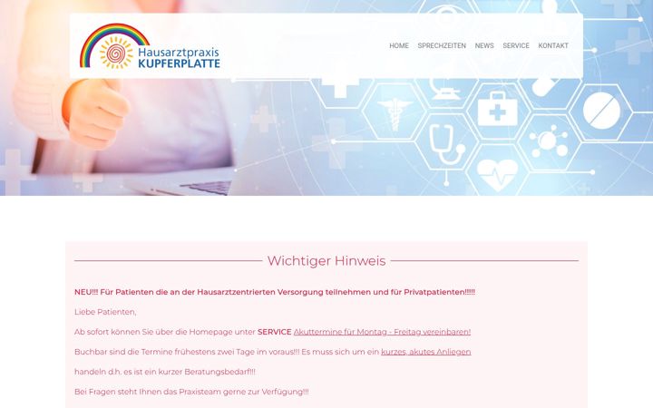 Screenshot of hausarztroth.de
