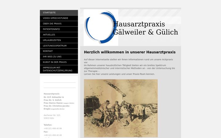 Screenshot of hausarztzentrum-braunsfeld.de