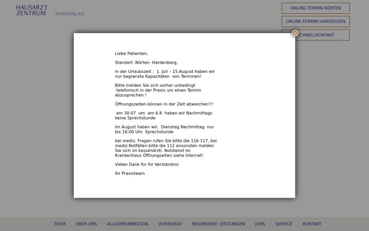 Snímek obrazovky hausarztzentrum-burgenblick.de