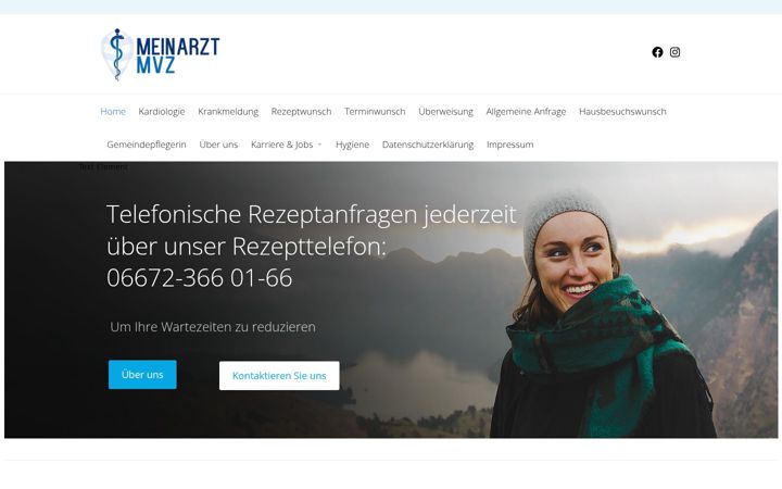 Snímek obrazovky hausarztzentrum-eiterfeld.de