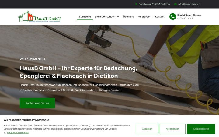 Screenshot of hausb-bau.ch