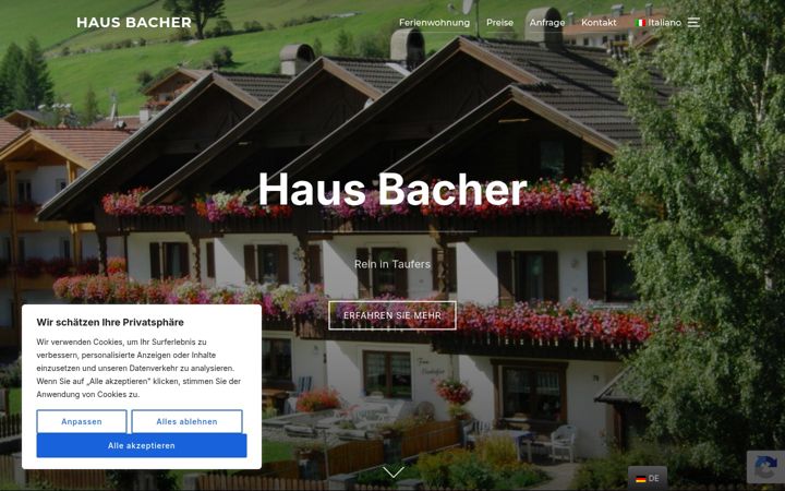 Screenshot of hausbacher.com