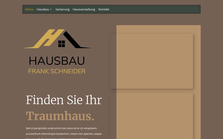 Snímek obrazovky hausbau-frank-schneider.de