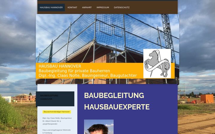 Screenshot of hausbau-hannover.com