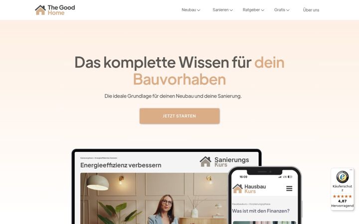 Screenshot di hausbaukurs.de