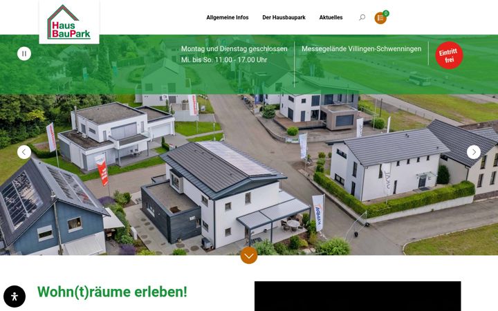 Screenshot di hausbaupark.de