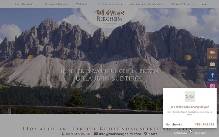 Screenshot of hausbergheim.com