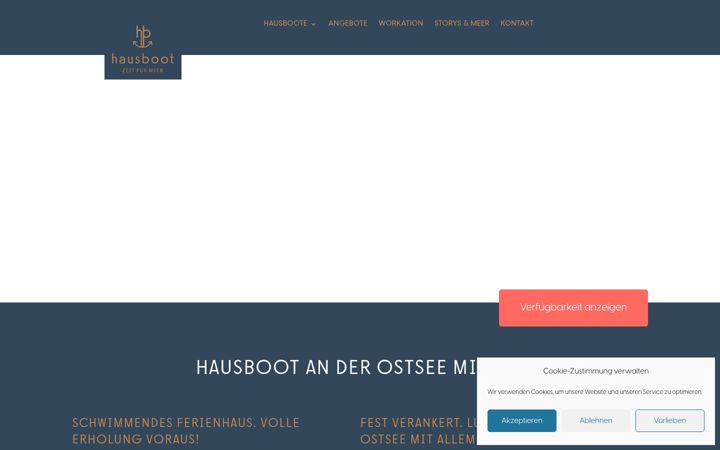 Screenshot di hausboot-mieten-ostsee.de