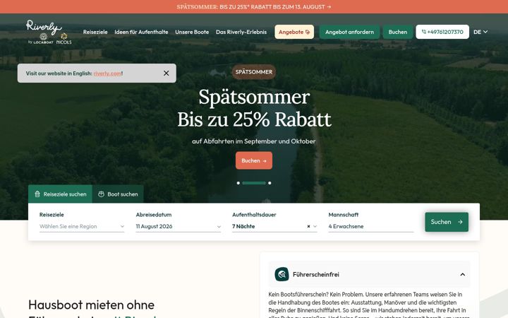 Screenshot di hausboot-nicols.de