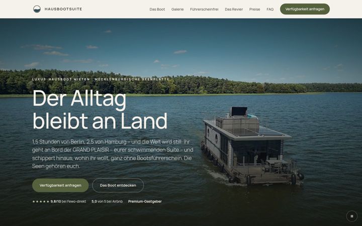Screenshot of hausboot-suite.de