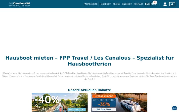 Screenshot of hausbootferien.net