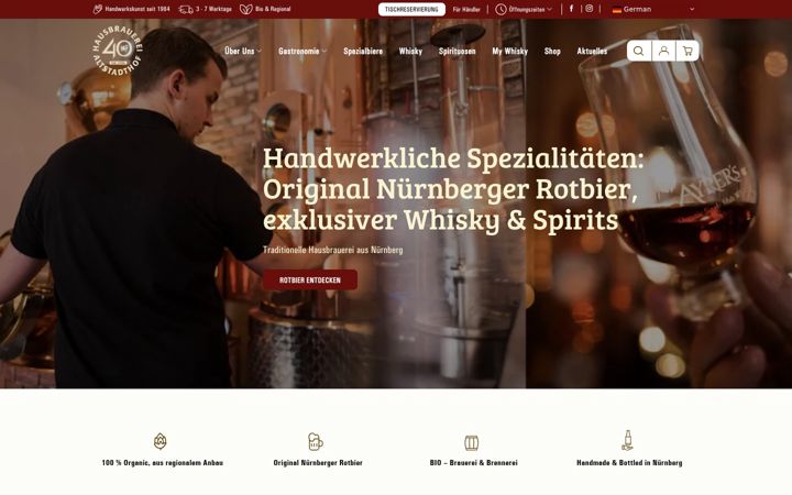 Screenshot di hausbrauerei-altstadthof.de