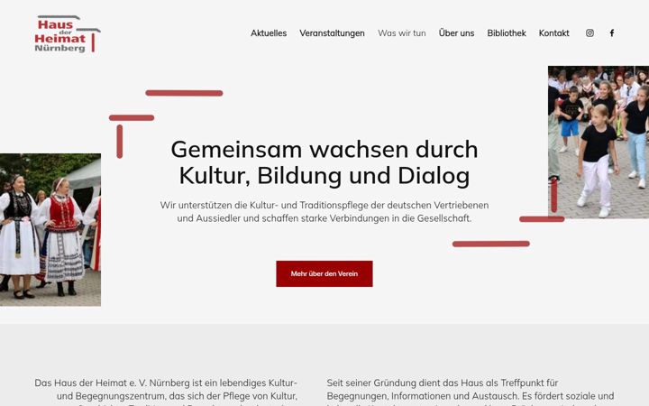 Screenshot of hausderheimat-nuernberg.de