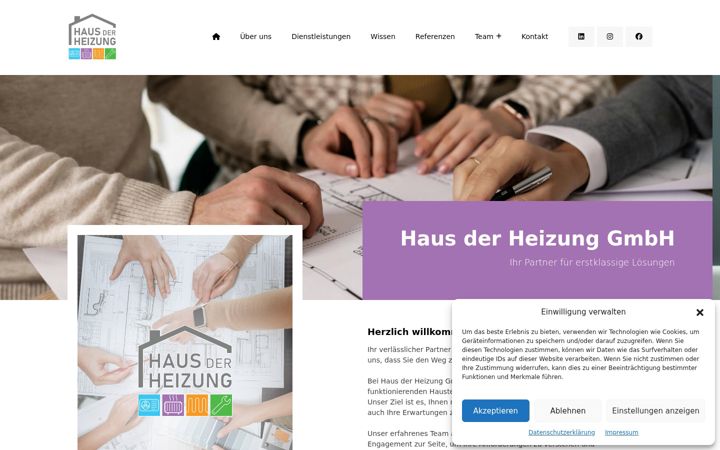 Screenshot of hausderheizung.ch
