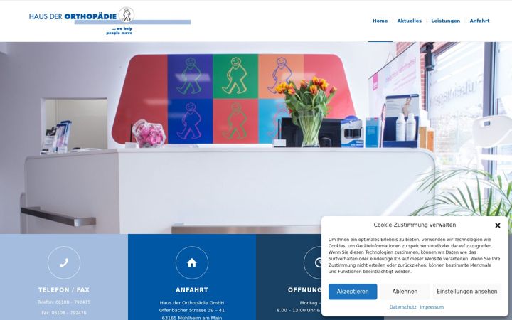 Screenshot of hausderorthopaedie.de