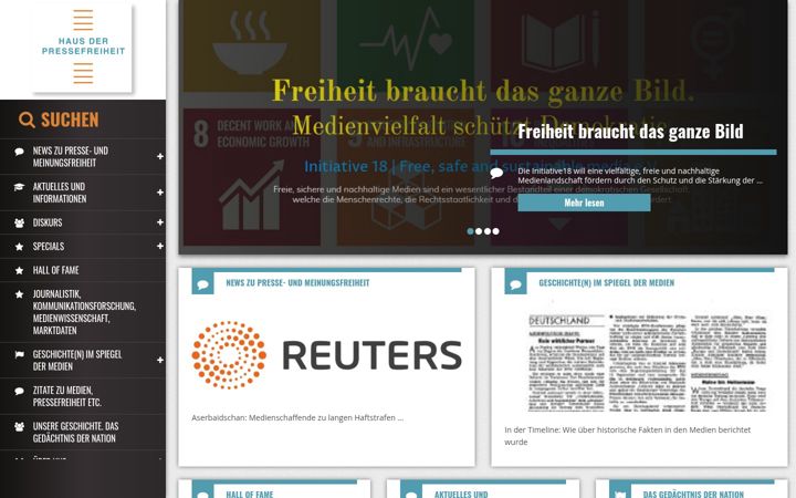 Screenshot of hausderpressefreiheit.de