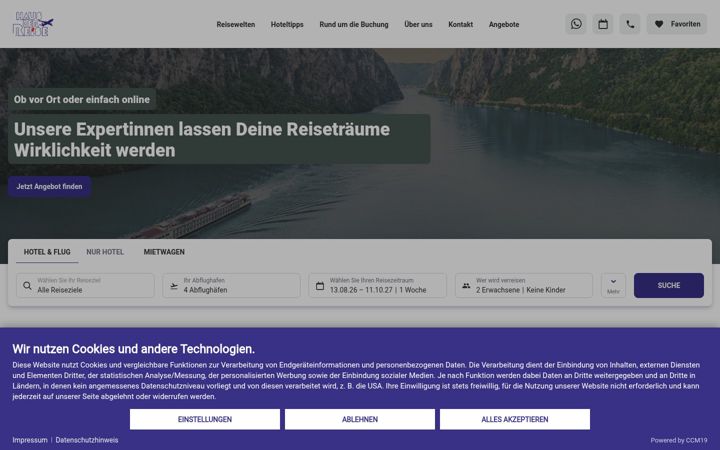 Screenshot of hausderreise-moelln.de