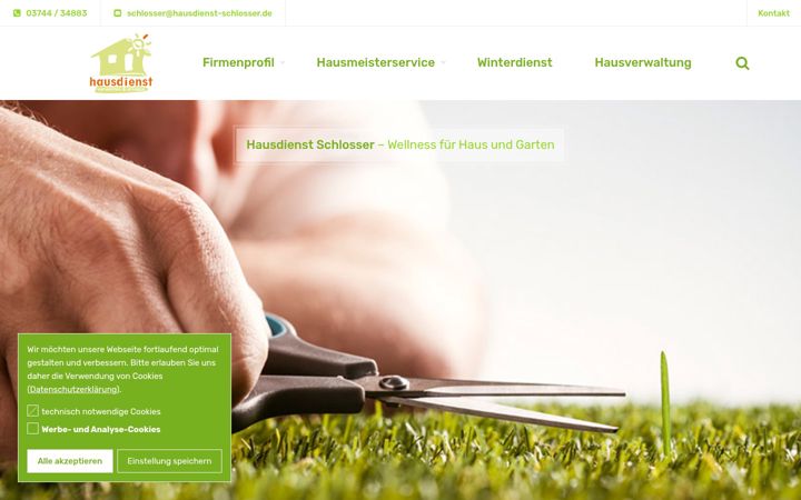 Screenshot of hausdienst-schlosser.de