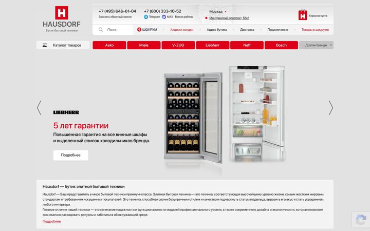 Screenshot of hausdorf.ru