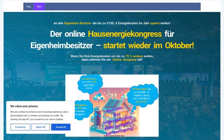 Screenshot di hausenergiekongress.de