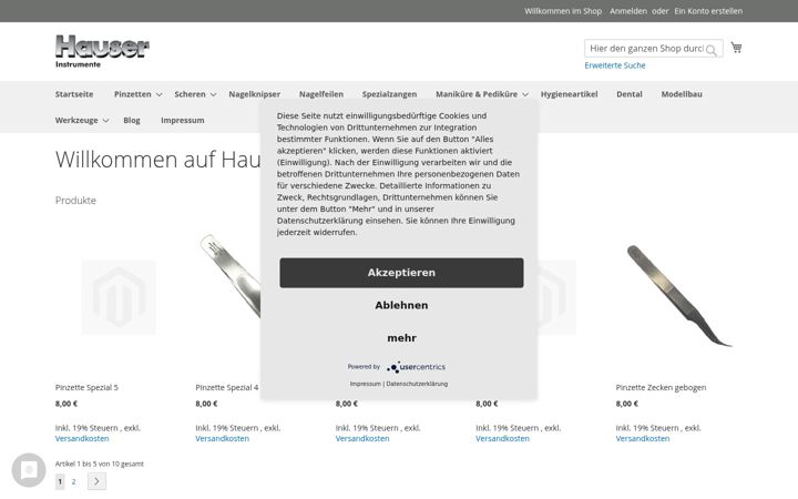 Screenshot di hauser-instrumente.de