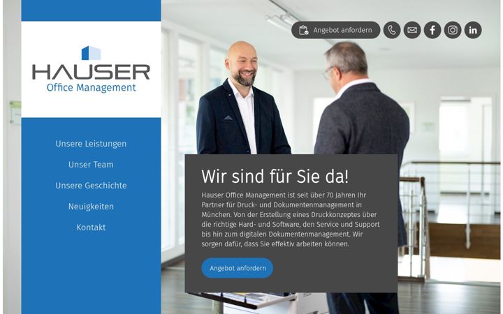 Snímek obrazovky hauser-muc.de