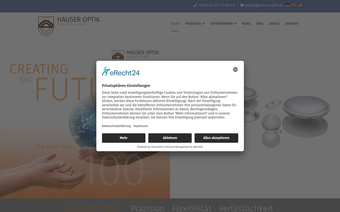 Screenshot del banner di consenso mostrato prima di qualsiasi interazione