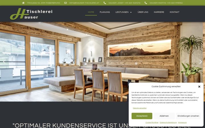 Screenshot of hauser-tischlerei.at
