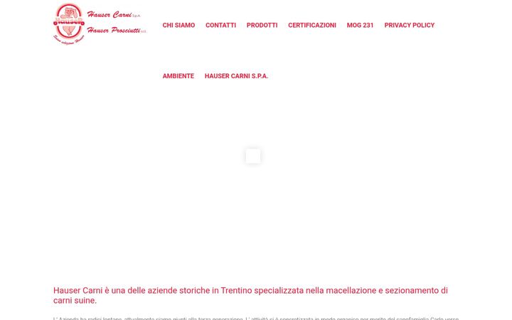 Screenshot of hausercarni.it