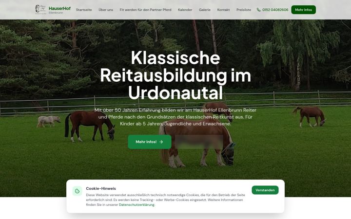 Screenshot of hauserhof-ellenbrunn.de