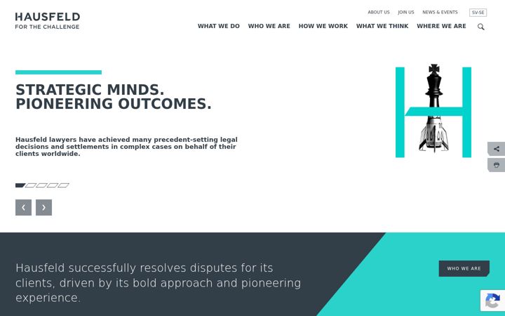 Screenshot of hausfeld.com